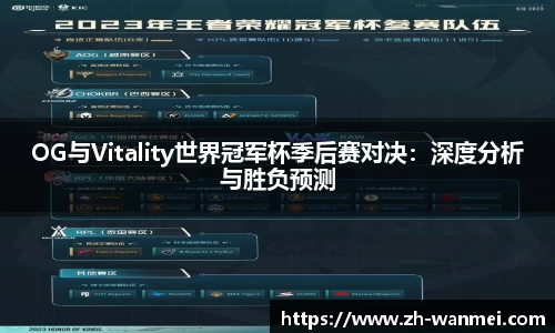 OG与Vitality世界冠军杯季后赛对决:深度分析与胜负预测